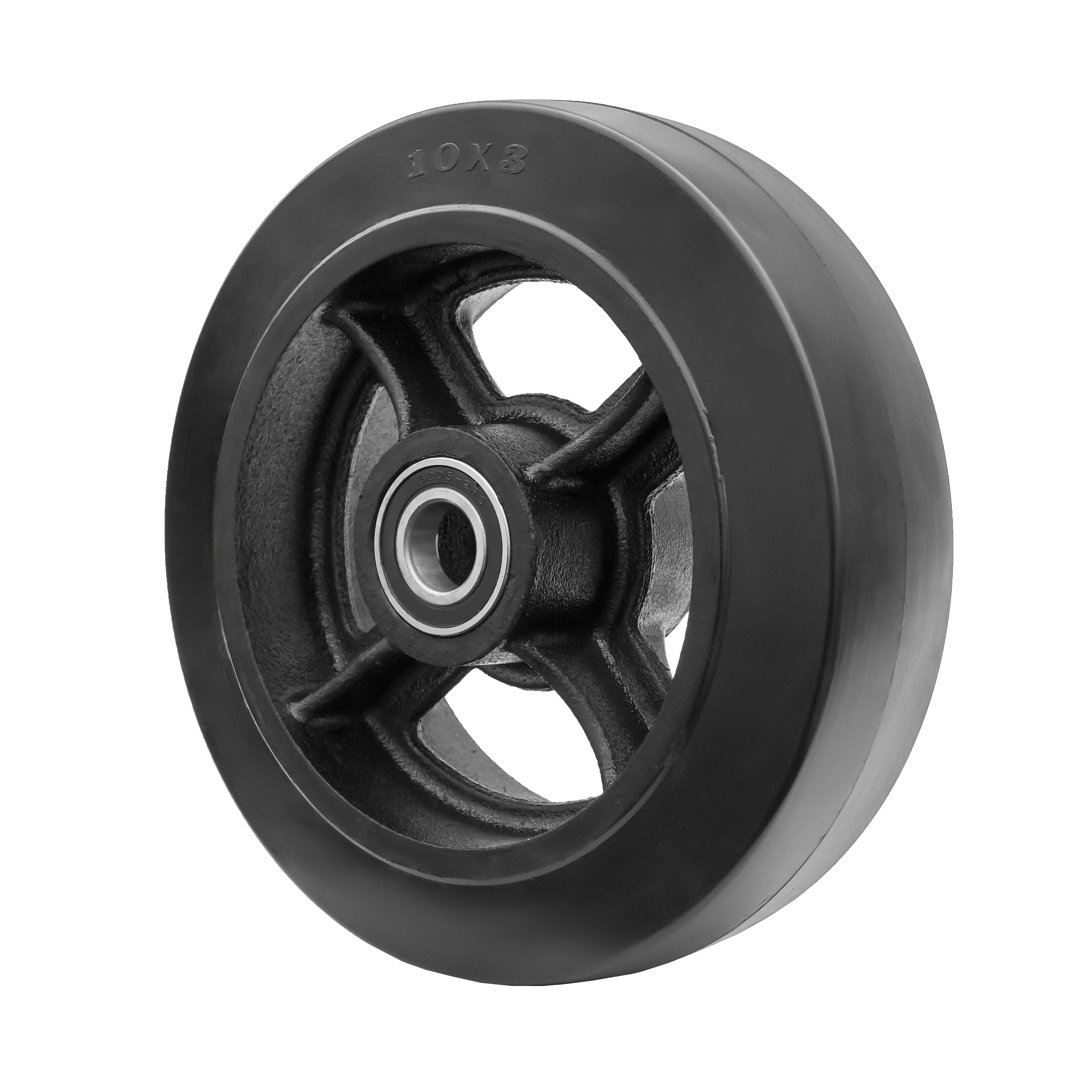 DL90 (K) EU - Большегрузное колесо без кронштейна 255мм (черная резина, двойной шарикоподш.)